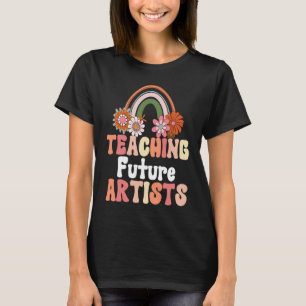 Teaching Future Artists Retro Teacher Students Wom T-Shirt