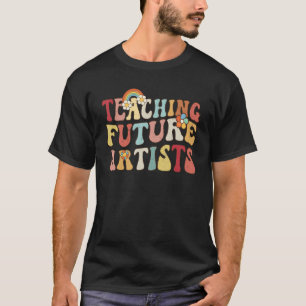 Teaching Future Artists Retro Teacher Students Wom T-Shirt
