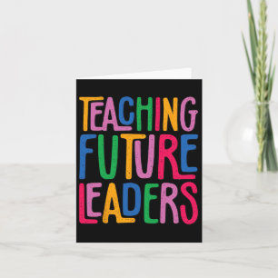 Teaching Future Leaders Kindergarten Teacher Back  Card