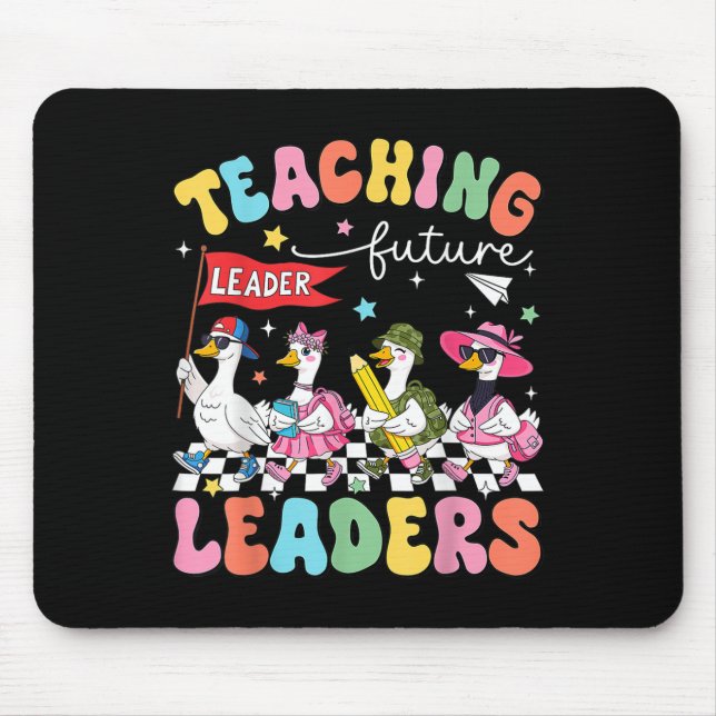 Teaching Future Leaders Silly Goose Teacher Back T Mouse Mat (Front)