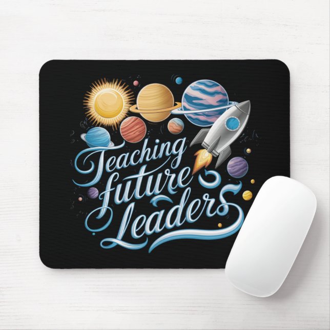 Teaching Future Leaders Space Planet Teacher Mouse Mat (With Mouse)