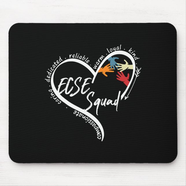 Teaching Is A Heart Work Byck To School Ecse Teach Mouse Mat (Front)