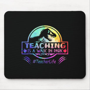 Teaching Is A Walk In Park Teacher Life Funny Moth Mouse Mat