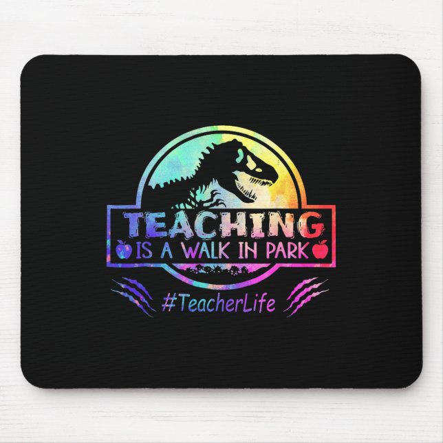 Teaching Is A Walk In Park Teacher Life Funny Moth Mouse Mat (Front)