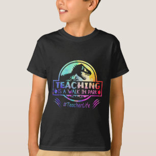 Teaching Is A Walk In Park Teacher Life Funny Moth T-Shirt