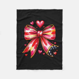 Teaching Is A Work Of Heart Pencil Bow Teacher Val Fleece Blanket