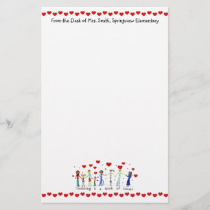Teaching is a Work of Heart Stationery