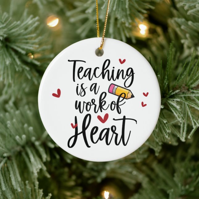 Teaching is a Work of Heart Teacher Ceramic Tree Decoration (Tree)