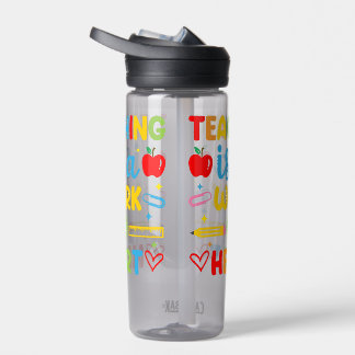 Teaching Is A Work Of Heart teacher gift Water Bottle