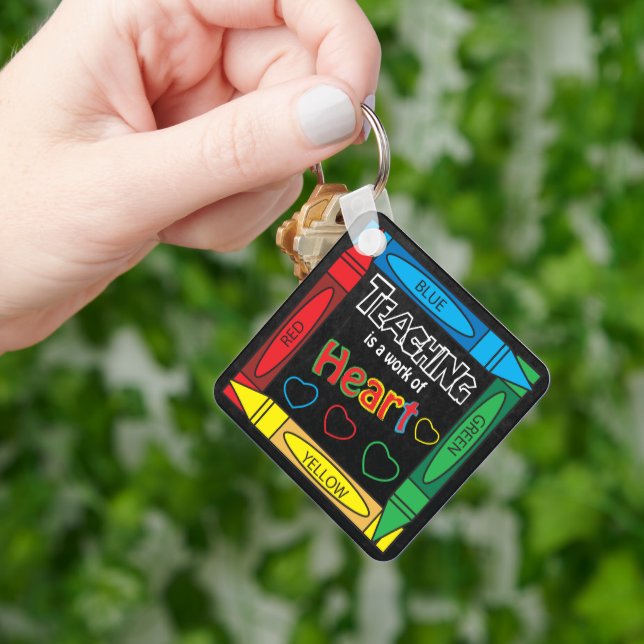 Teaching is a work of heART | Teachers  Key Ring (Hand)
