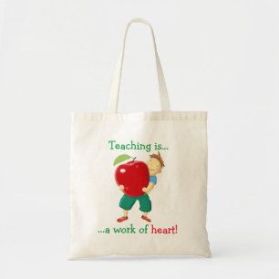 Teaching is a work of heart! tote bag