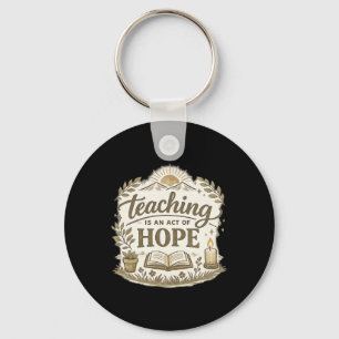 Teaching Is An Act Of Hope Teacher Gift Key Ring