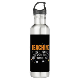 Teaching is like magic  funny halloween teacher 710 ml water bottle