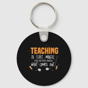 Teaching is like magic funny halloween teacher key ring