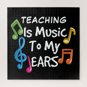 Teaching is Music To My Ears Custom Jigsaw Puzzle