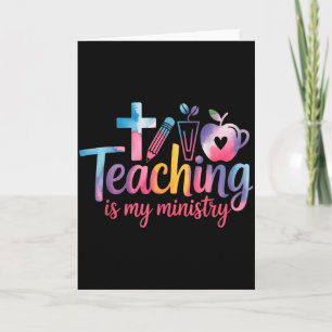 Teaching Is My Ministry Flower Jesus Christian Tea Card