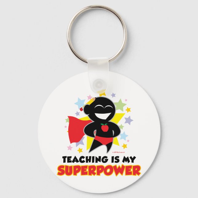 Teaching Is My Superpower Key Ring (Front)