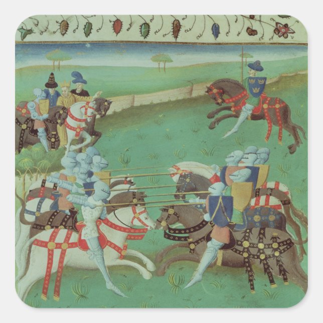 Teaching Knights to Joust Square Sticker (Front)