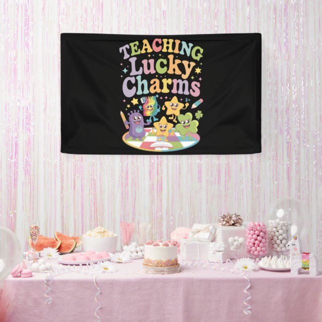 Teaching Lucky Charms Teacher St Patricks Day Banner (Party)