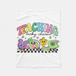 Teaching Lucky Charms Teacher St Patricks Day Fleece Blanket
