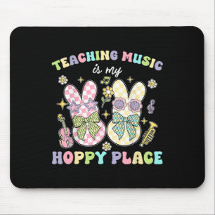 Teaching Music Hoppy Place Bunny Easter Days Resur Mouse Mat