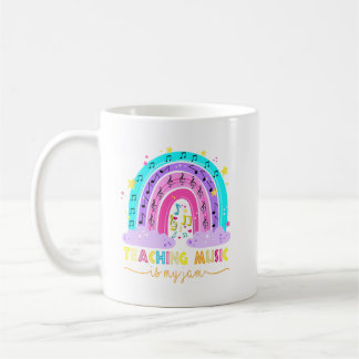 Teaching Music Is My Jam Musical Teacher Rainbow Coffee Mug