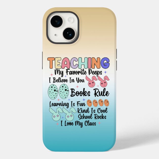 Teaching My Favourite Peeps - Teacher Easter Bunny Case-Mate iPhone Case (Back)