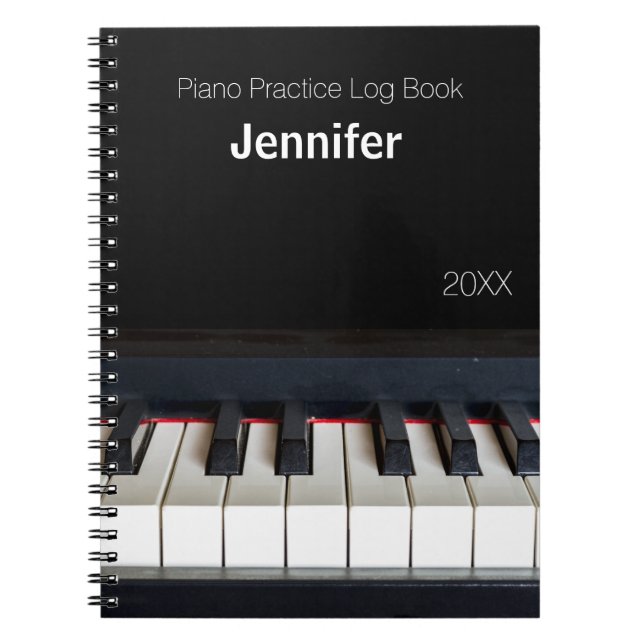 Teaching Piano,  Piano Practice Log Book (Front)