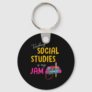 Teaching Social Studies Is My Jam Byck To School T Key Ring