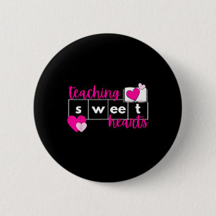 Teaching Sweethearts Reading Teacher Science Of Re 6 Cm Round Badge