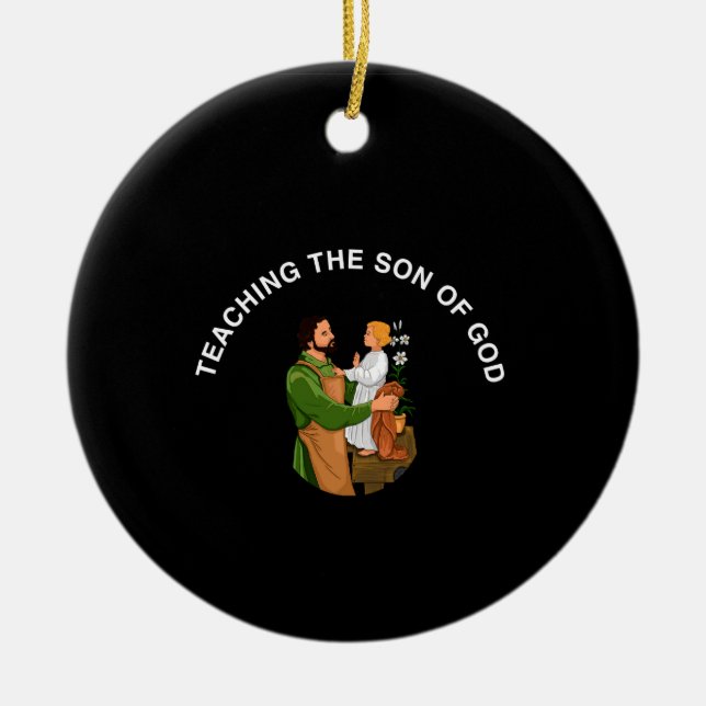 TEACHING THE SON OF GOD CERAMIC TREE DECORATION (Front)