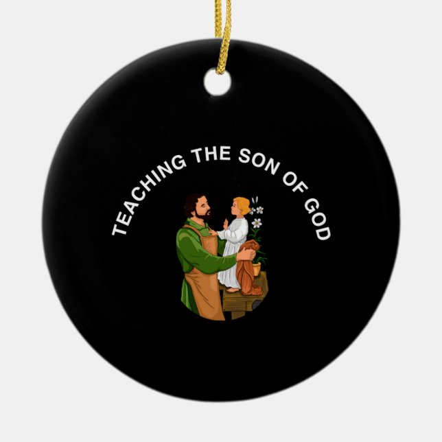 TEACHING THE SON OF GOD CERAMIC TREE DECORATION (Front)