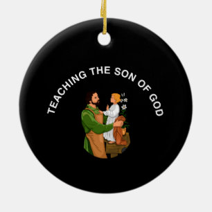 TEACHING THE SON OF GOD CERAMIC TREE DECORATION