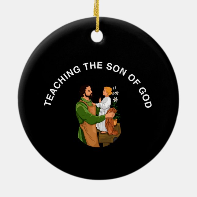 TEACHING THE SON OF GOD CERAMIC TREE DECORATION (Back)