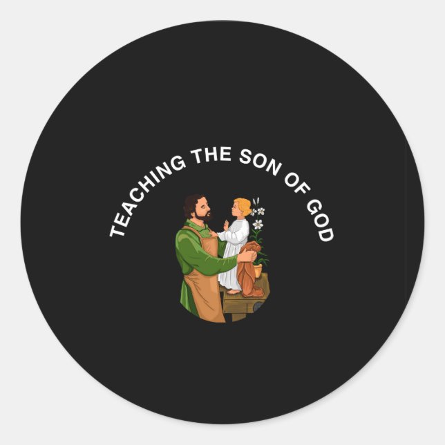 TEACHING THE SON OF GOD CLASSIC ROUND STICKER (Front)