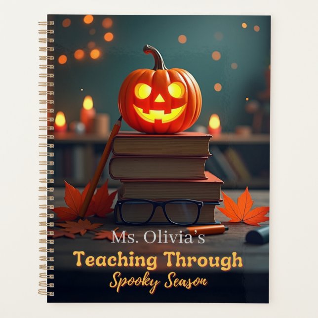 Teaching Through Spooky Season Personalised Planner (Front)