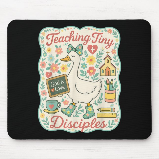 Teaching Tiny Disciples Christian Bible Teacher Go Mouse Mat (Front)