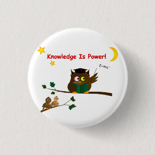 Teaching Wise Owl 3 Cm Round Badge