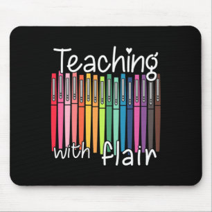 Teaching With Flair Pen Teacher Byck To School Gif Mouse Mat