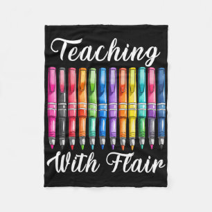 Teaching With Flair Preschool Teacher First Day Of Fleece Blanket