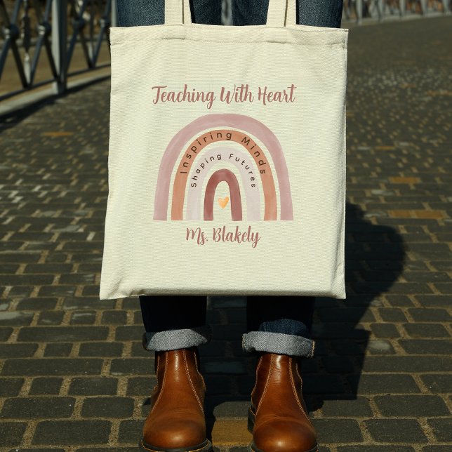 Teaching With Heart Rainbow Teacher Appreciation Tote Bag (Teaching With Heart Rainbow Teacher Appreciation Tote Bag
)