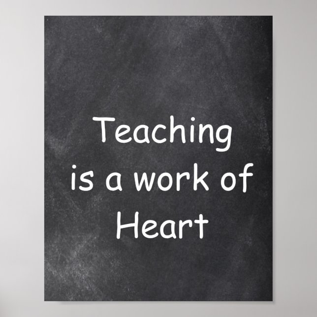 Teaching Work Heart Chalkboard Class Decoration (Front)