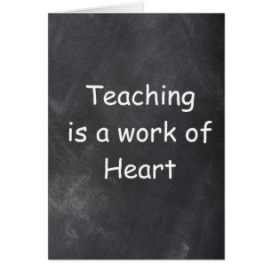 Teaching Work Heart Chalkboard Design Gift Idea