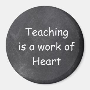 Teaching Work Heart Chalkboard Design Gift Idea Magnet