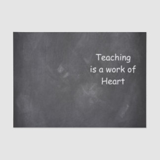Teaching Work Heart Chalkboard Design Gift Idea Tissue Paper