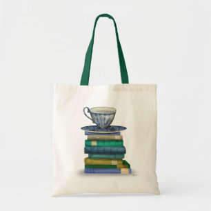 Teacup and Books 3 Tote Bag