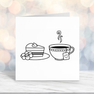 Teacup and Cake Self-inking Stamp
