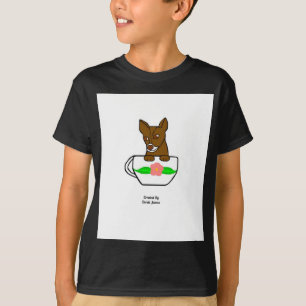 Teacup Chihuahua Boys Black Basic T Shirt
