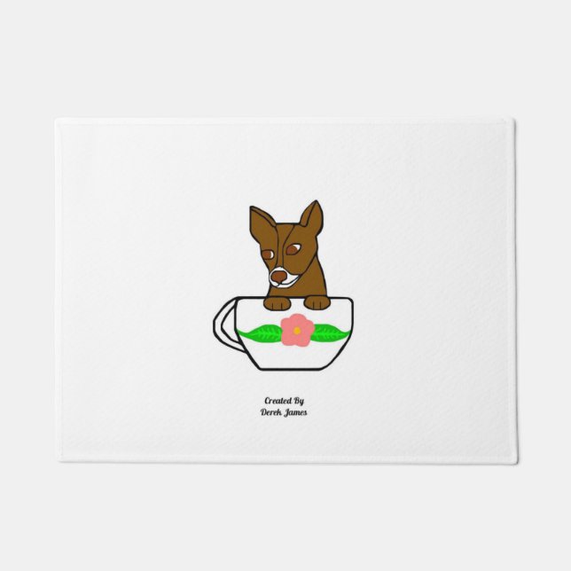 Teacup Chihuahua Door Mat (Front)