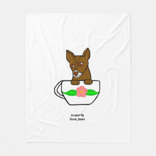 Teacup Chihuahua Medium Fleece Blanket